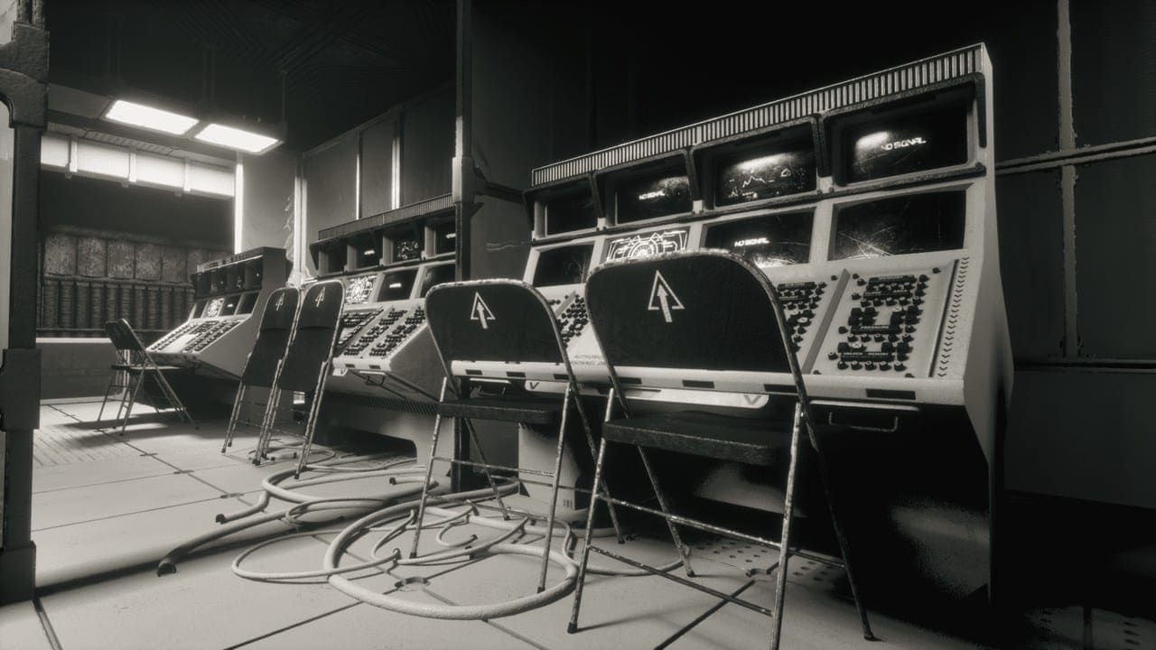 Dystopian Lab virtual production standing set — angle 3 on the L.A. & ABQ Castle Studios stage