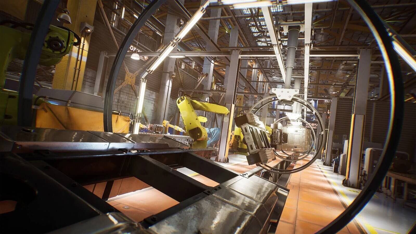 Factory virtual production standing set — angle 2 on the L.A. & ABQ Castle Studios stage