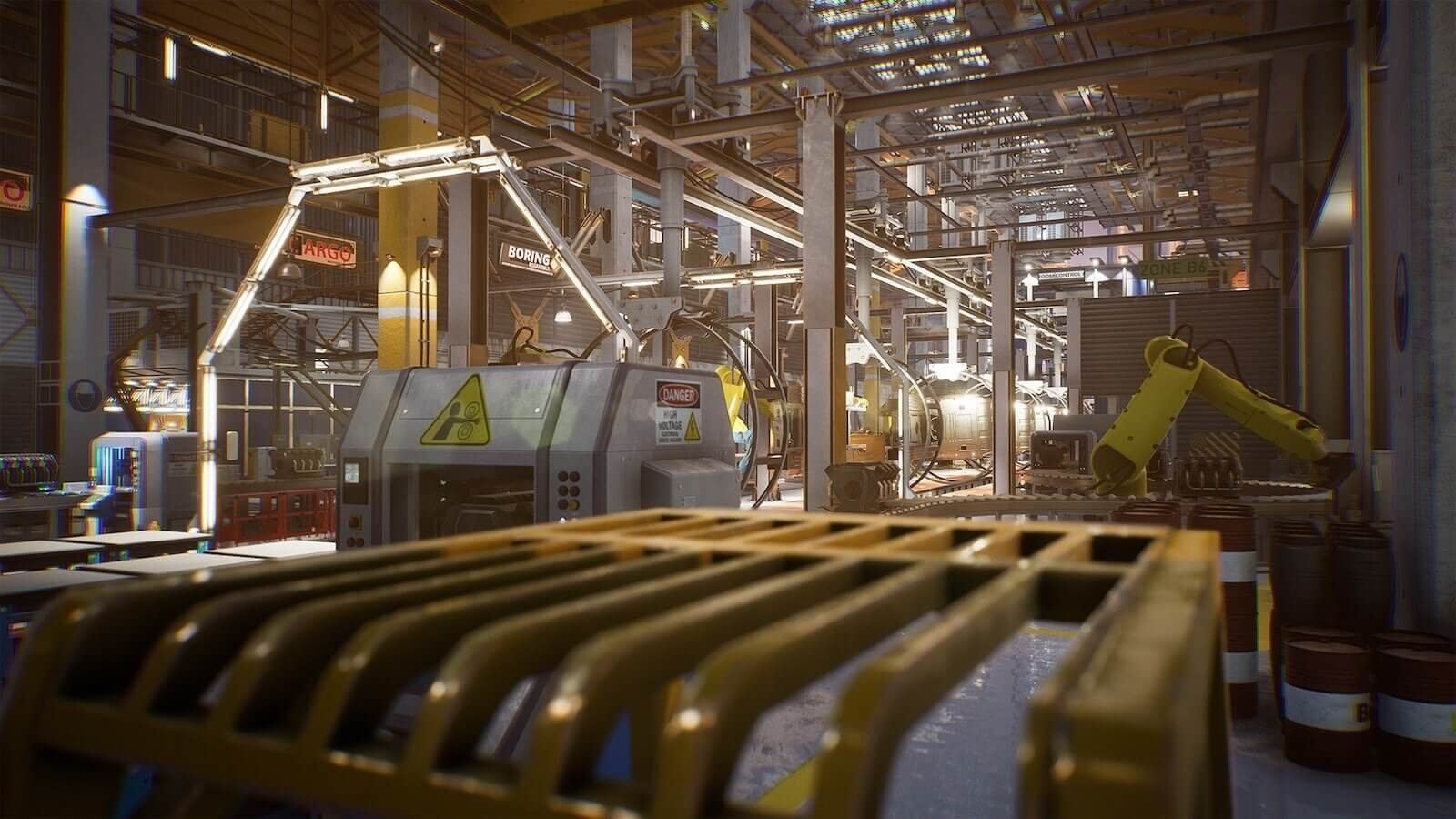 Factory virtual production standing set — angle 13 on the L.A. & ABQ Castle Studios stage