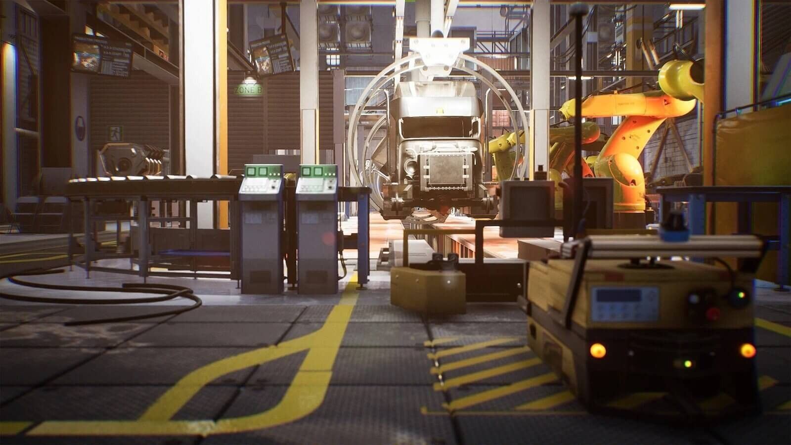 Factory virtual production standing set — angle 16 on the L.A. & ABQ Castle Studios stage