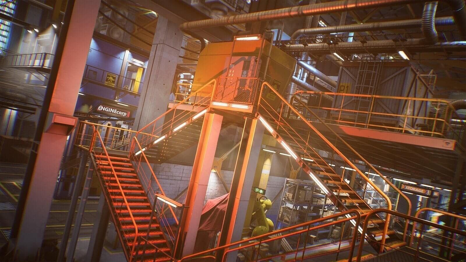 Factory virtual production standing set — angle 17 on the L.A. & ABQ Castle Studios stage