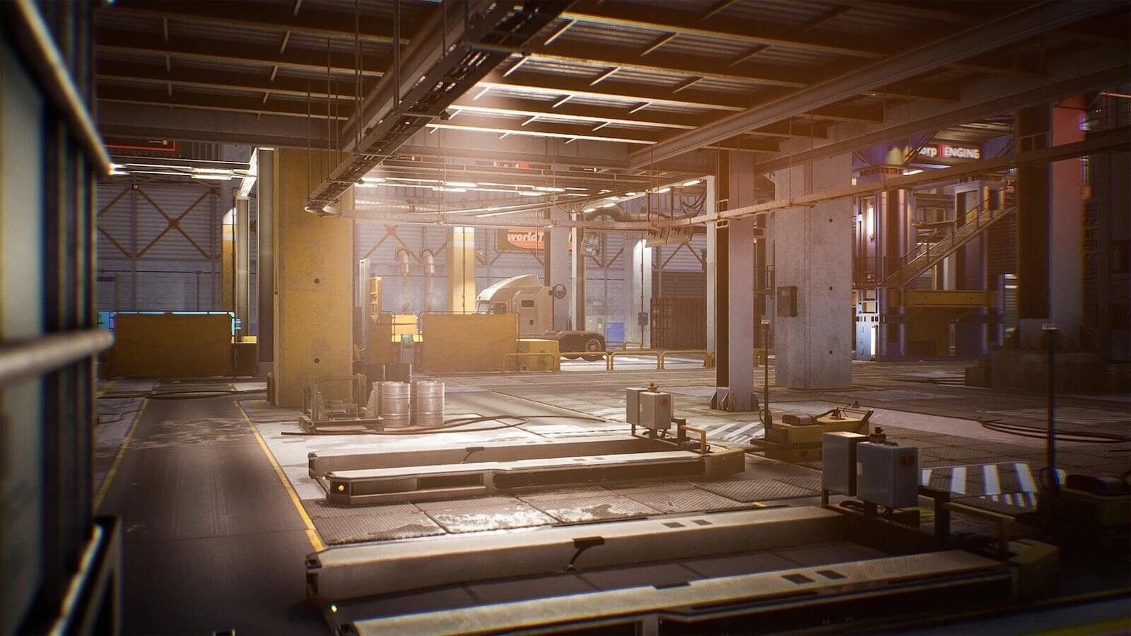 Factory virtual production standing set — angle 21 on the L.A. & ABQ Castle Studios stage
