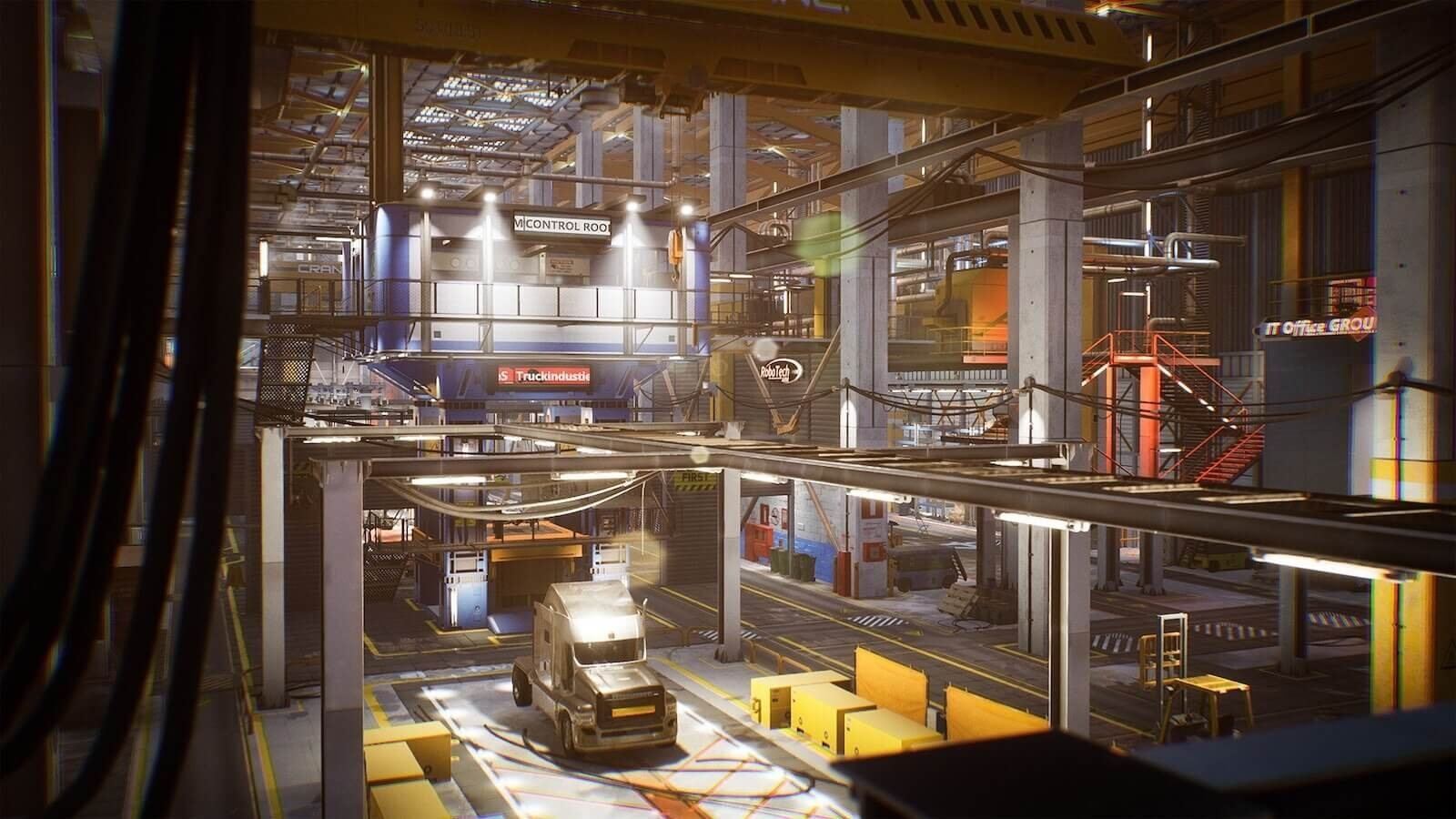 Factory virtual production standing set — angle 22 on the L.A. & ABQ Castle Studios stage