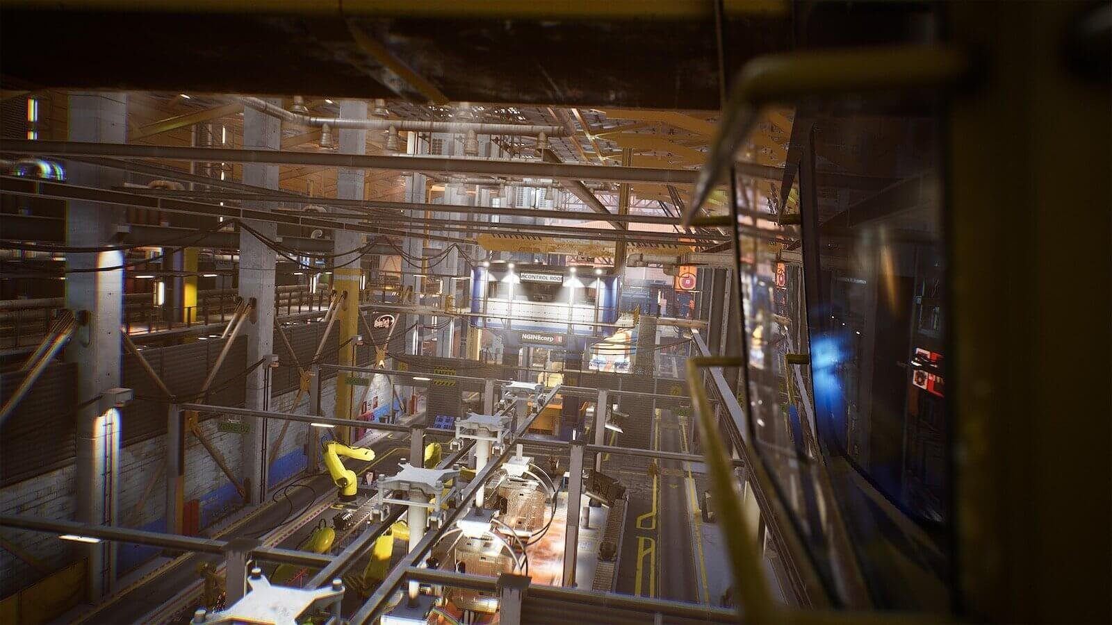 Factory virtual production standing set — angle 6 on the L.A. & ABQ Castle Studios stage