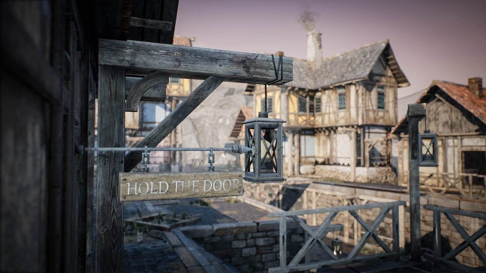Fantasy & Medieval Village virtual production standing set — angle 11 on the L.A. & ABQ Castle Studios stage
