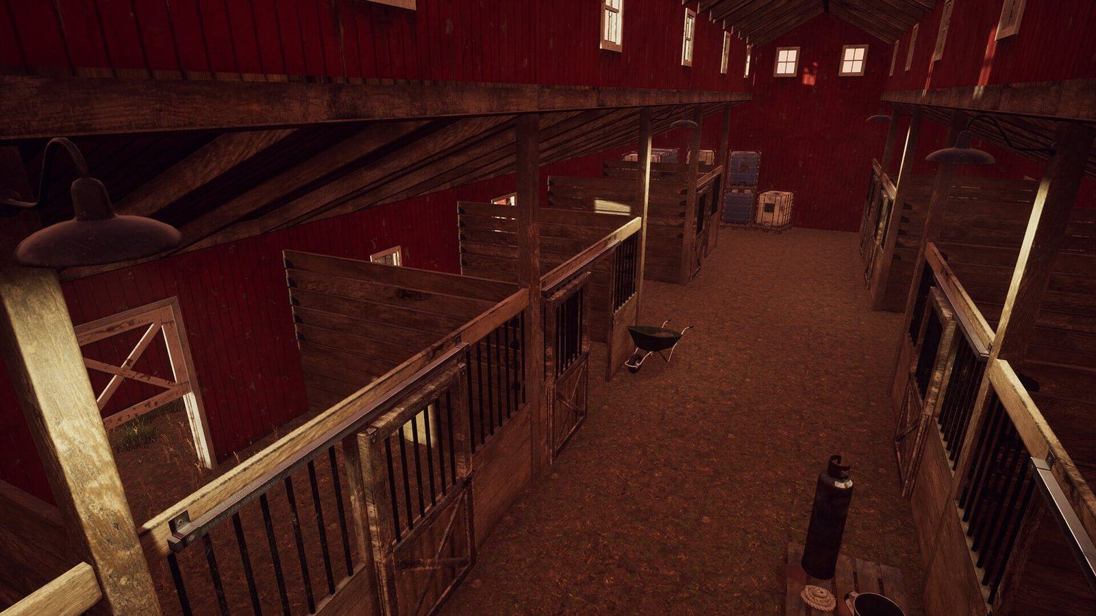 Farm virtual production standing set — angle 2 on the L.A. & ABQ Castle Studios stage