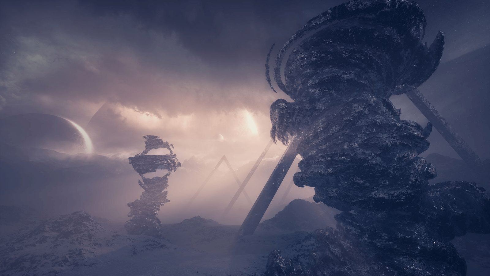 Fractal Glacier virtual production standing set — angle 13 on the L.A. & ABQ Castle Studios stage