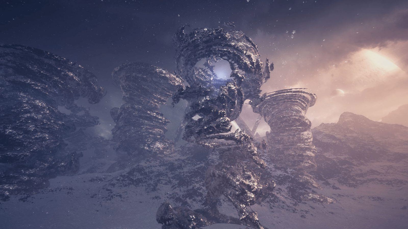 Fractal Glacier virtual production standing set — angle 14 on the L.A. & ABQ Castle Studios stage