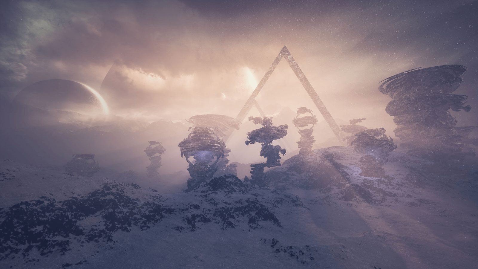 Fractal Glacier virtual production standing set — angle 16 on the L.A. & ABQ Castle Studios stage