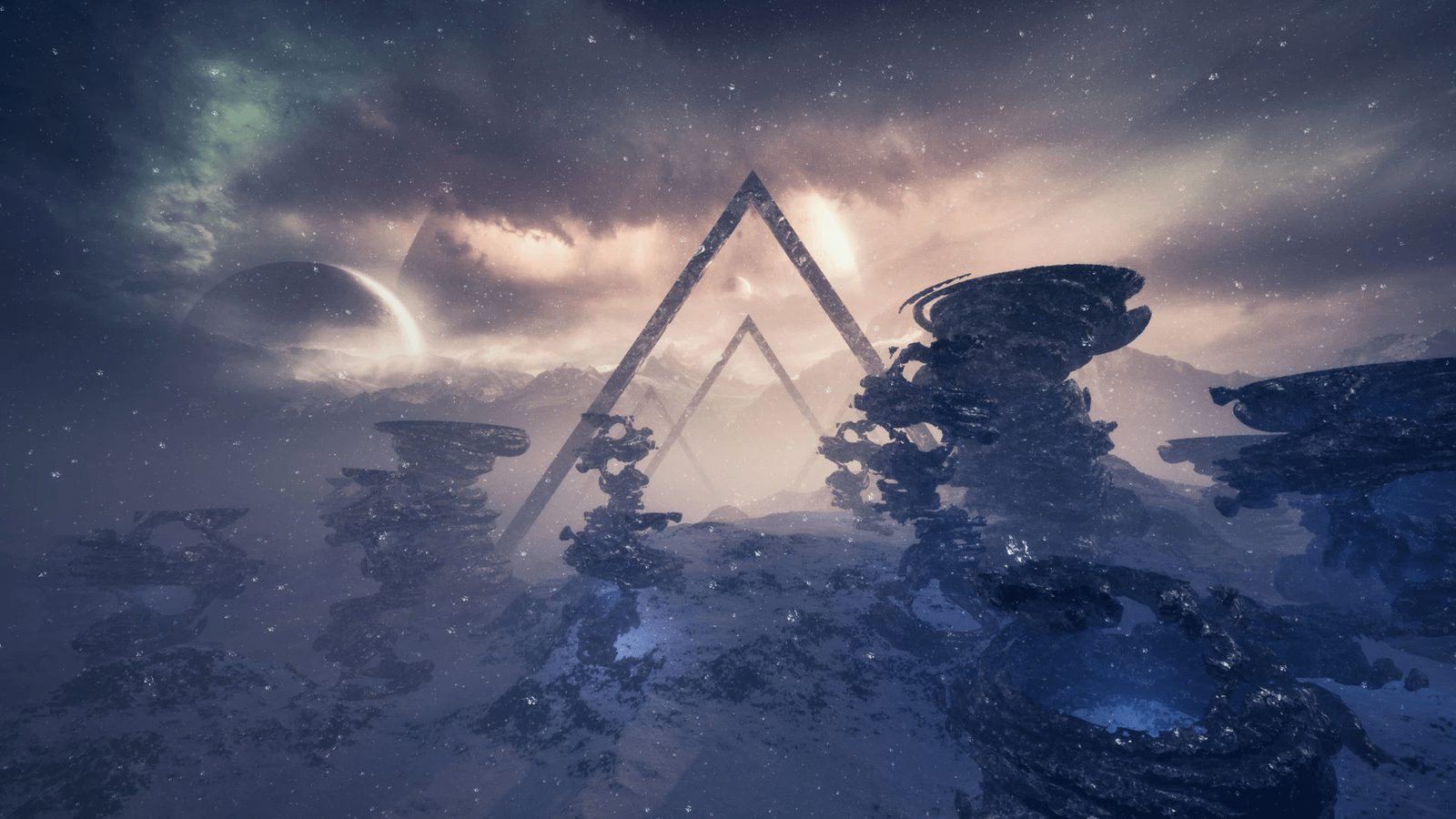 Fractal Glacier virtual production standing set — angle 17 on the L.A. & ABQ Castle Studios stage