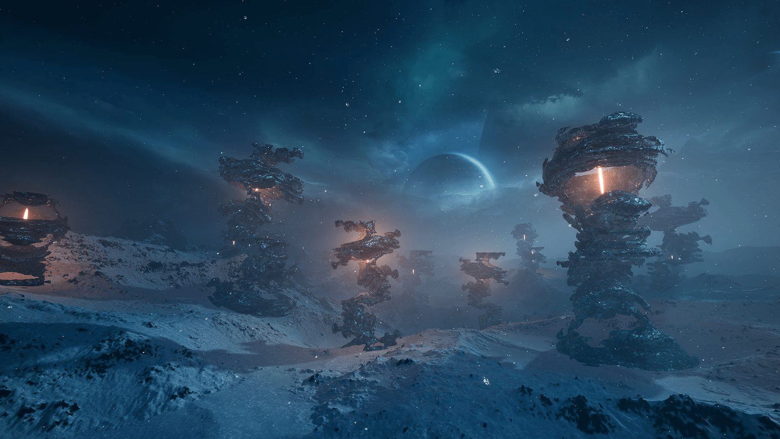 Fractal Glacier virtual production standing set — angle 6 on the L.A. & ABQ Castle Studios stage