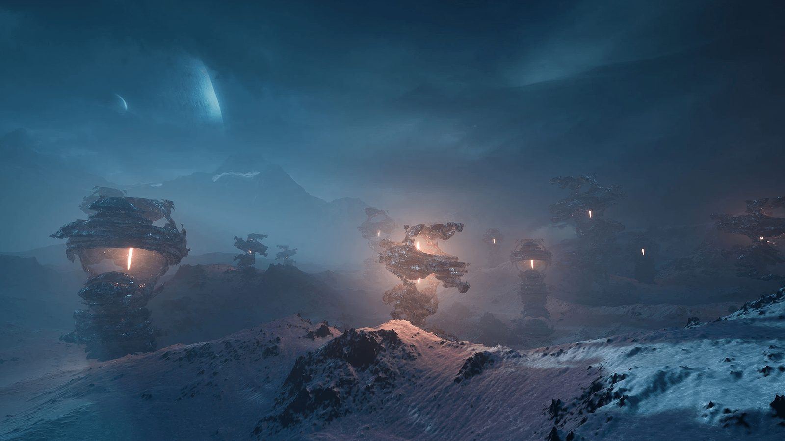 Fractal Glacier virtual production standing set — angle 7 on the L.A. & ABQ Castle Studios stage
