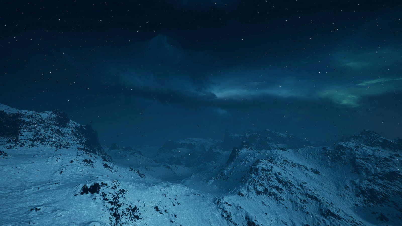 Fractal Glacier virtual production standing set — angle 8 on the L.A. & ABQ Castle Studios stage