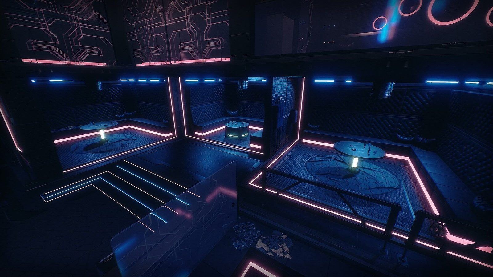 Future Night Club virtual production standing set — angle 6 on the L.A. & ABQ Castle Studios stage