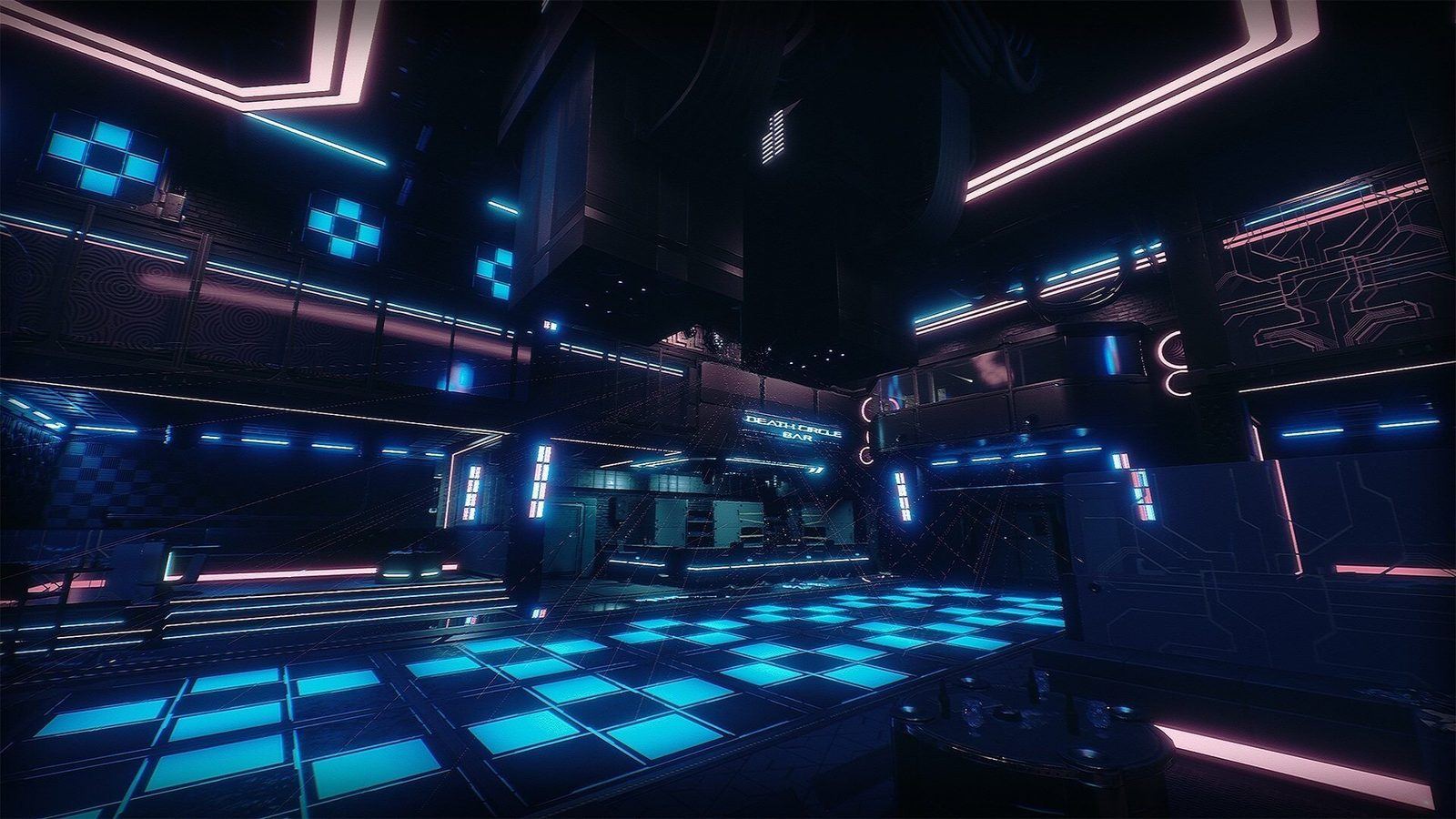Future Night Club virtual production standing set — angle 8 on the L.A. & ABQ Castle Studios stage
