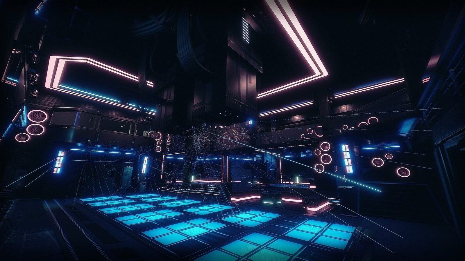Future Night Club virtual production standing set — angle 9 on the L.A. & ABQ Castle Studios stage