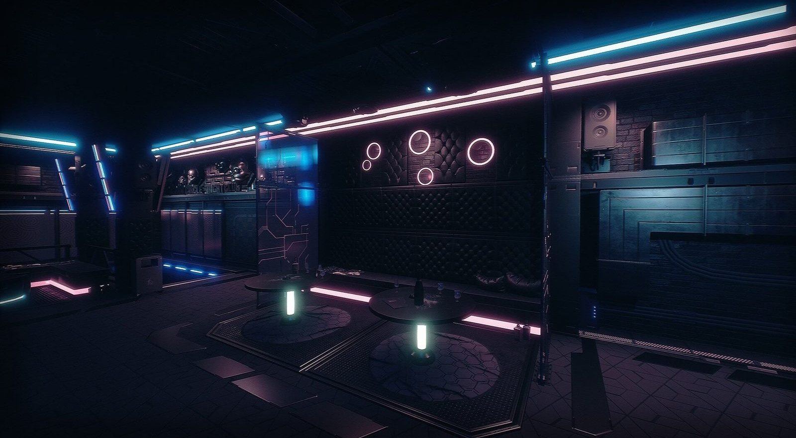 Future Night Club virtual production standing set — angle 10 on the L.A. & ABQ Castle Studios stage