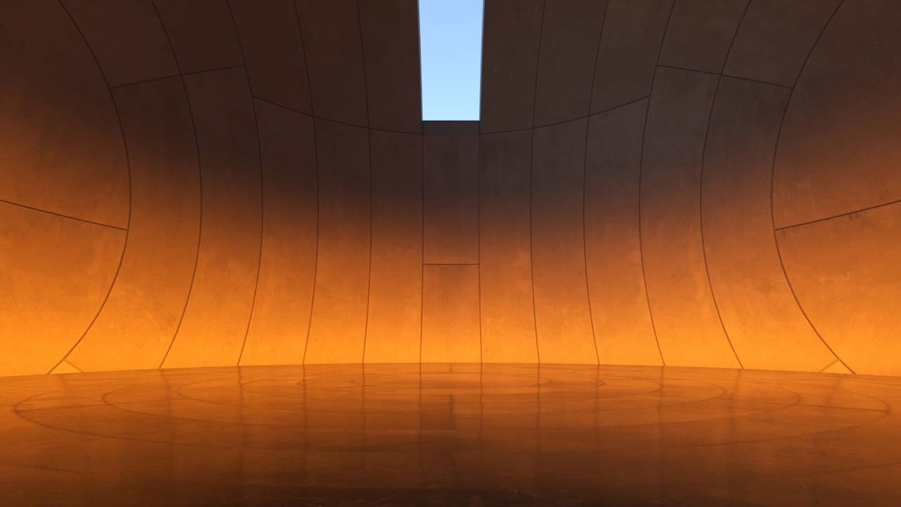 Futuristic Dome Chamber virtual production standing set — angle 2 on the L.A. & ABQ Castle Studios stage