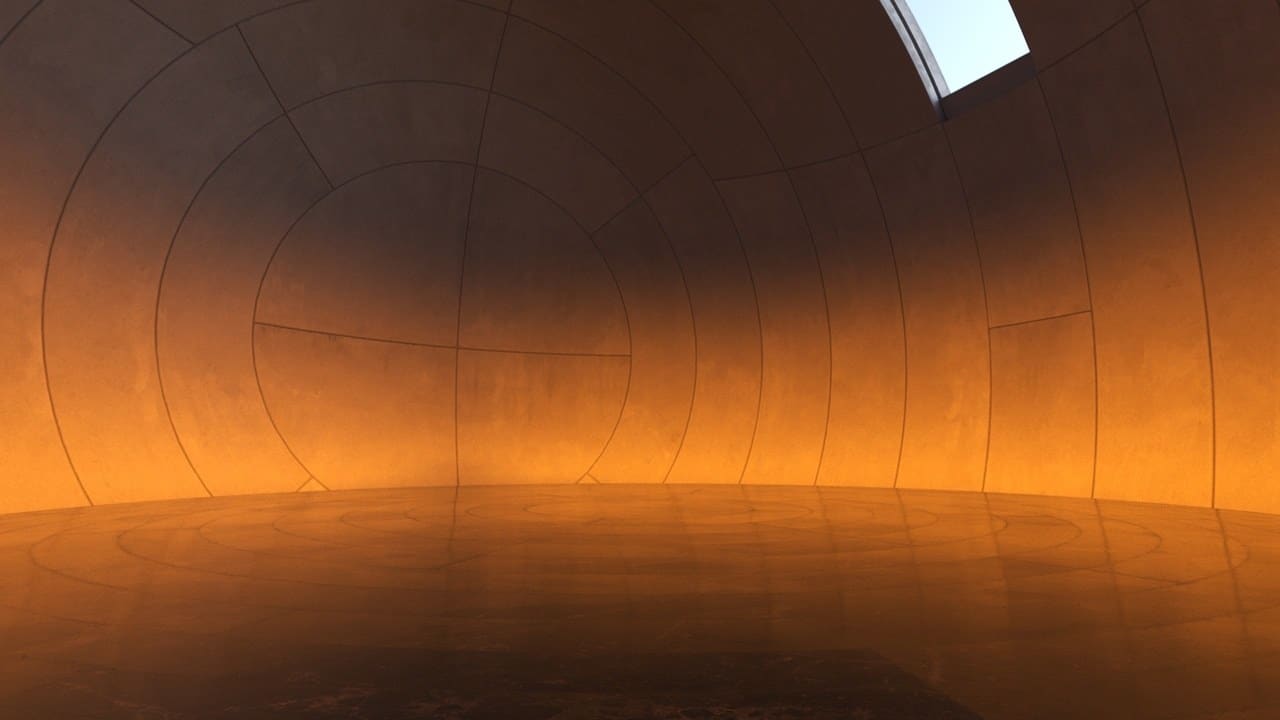 Futuristic Dome Chamber virtual production standing set — angle 3 on the L.A. & ABQ Castle Studios stage