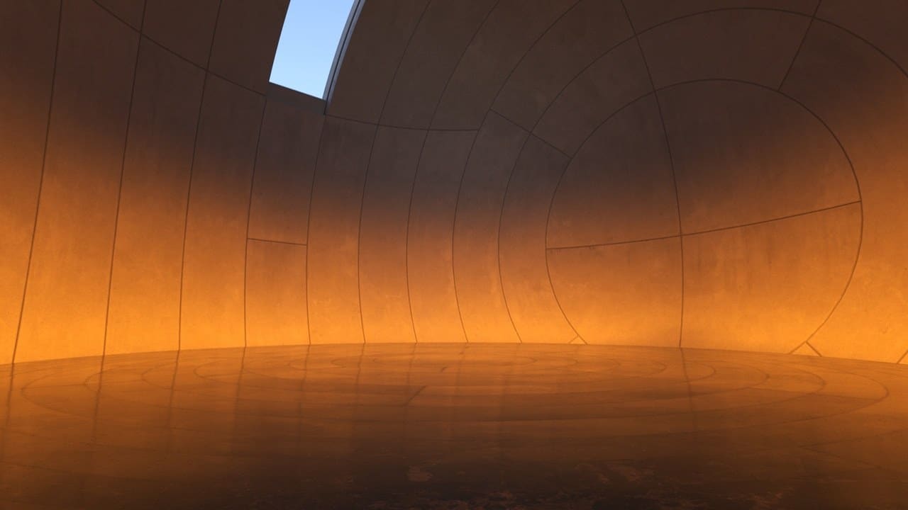 Futuristic Dome Chamber virtual production standing set — angle 4 on the L.A. & ABQ Castle Studios stage