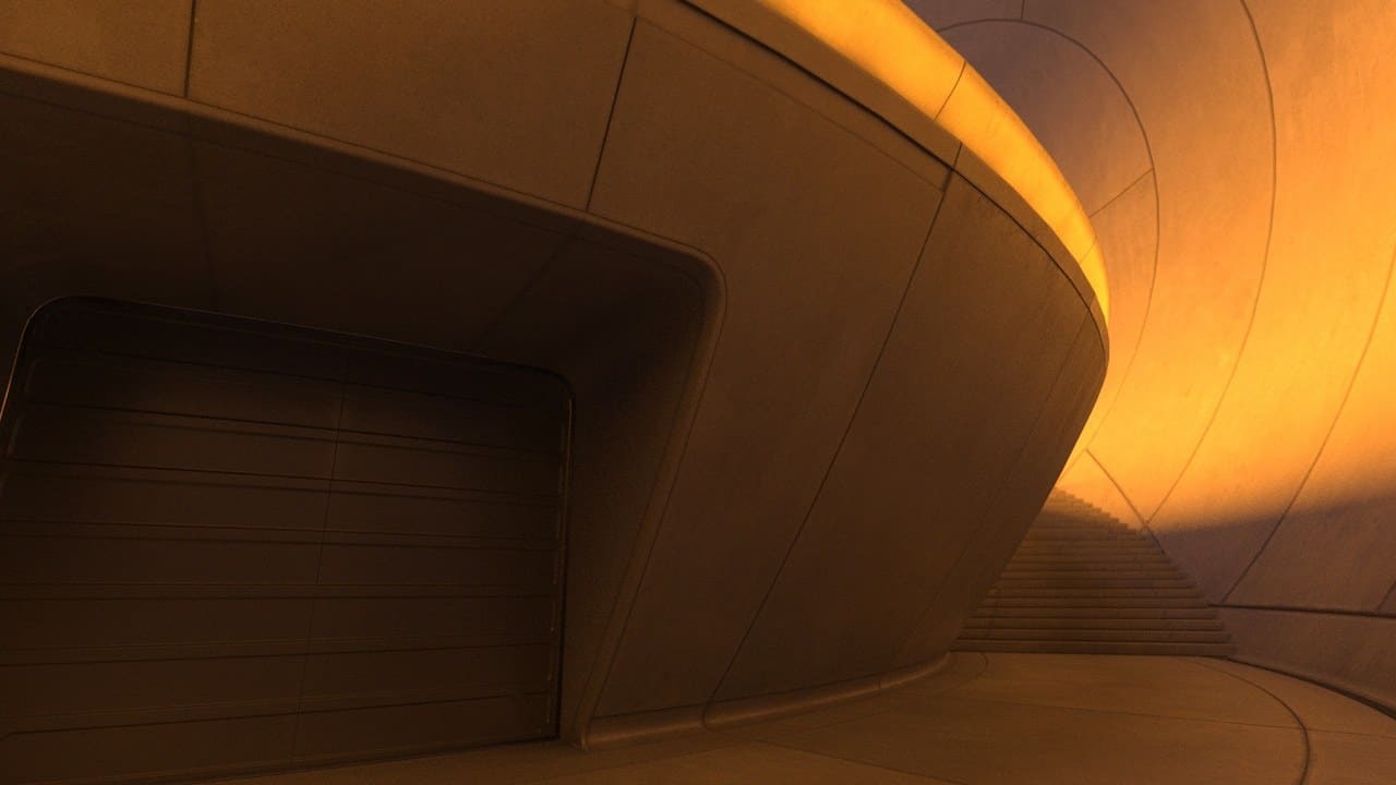 Futuristic Dome Chamber virtual production standing set — angle 5 on the L.A. & ABQ Castle Studios stage