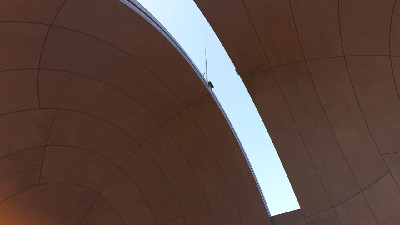 Futuristic Dome Chamber virtual production standing set — angle 8 on the L.A. & ABQ Castle Studios stage