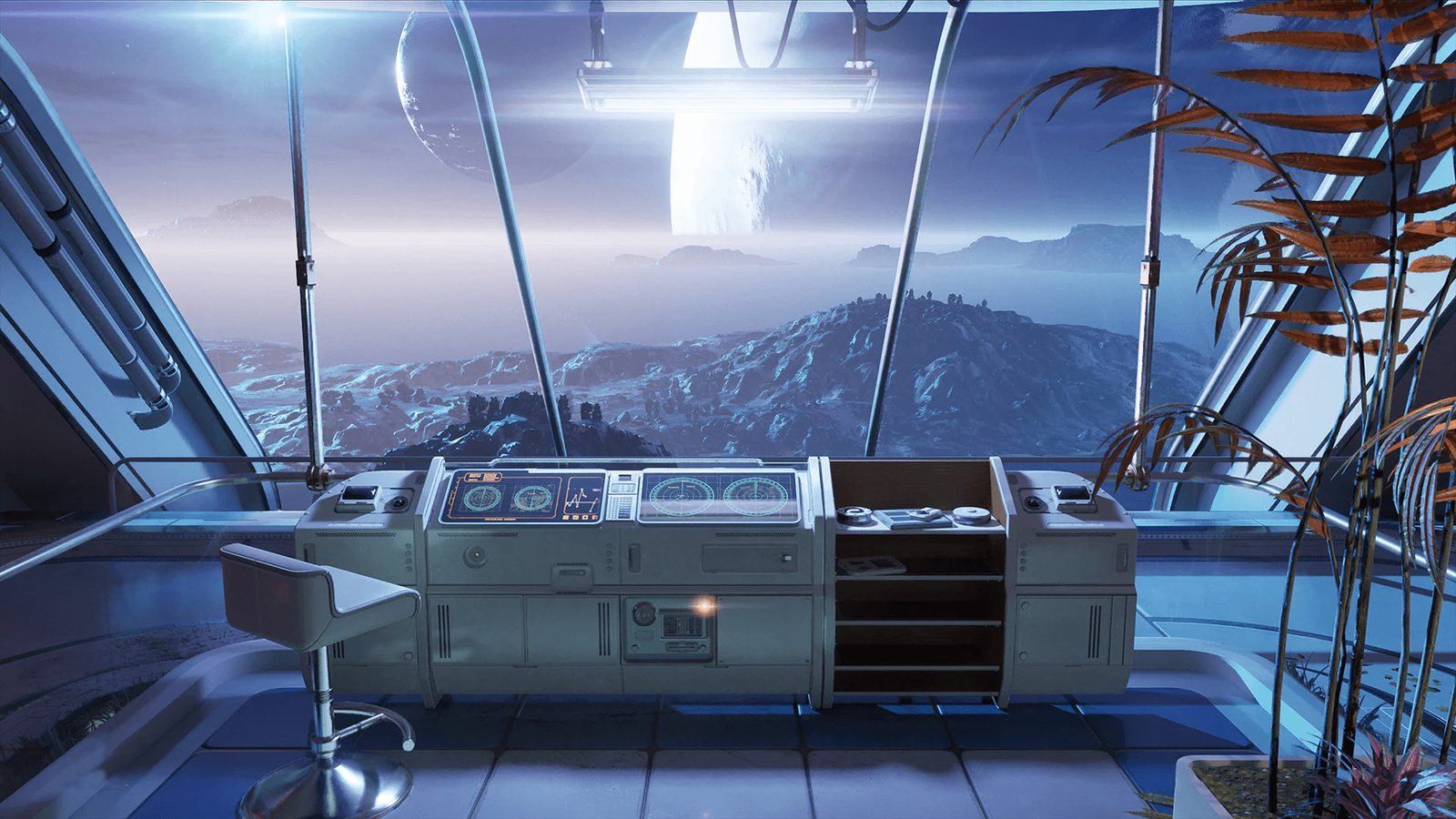 Futuristic Living Quarters virtual production standing set — angle 11 on the L.A. & ABQ Castle Studios stage