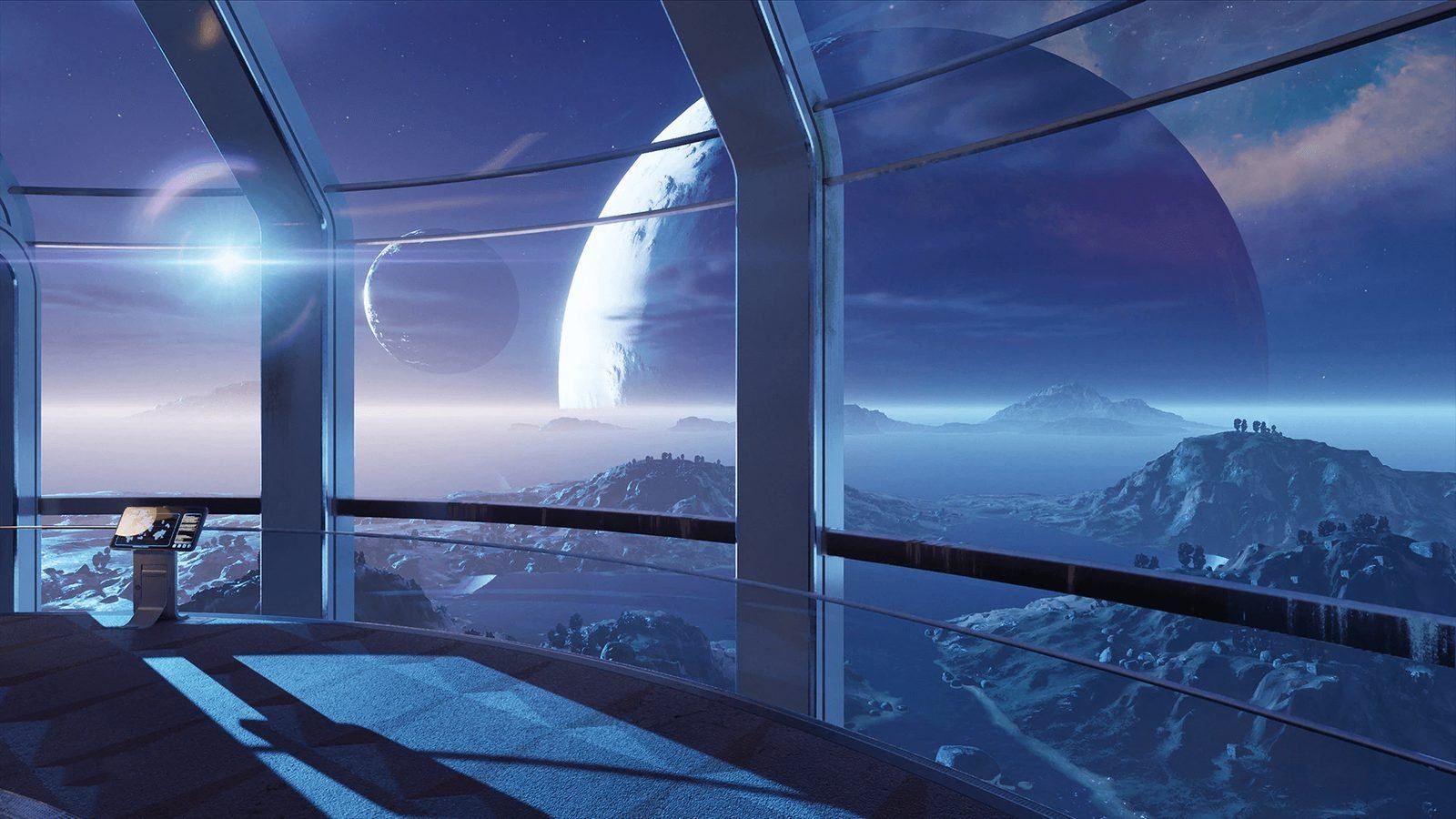 Futuristic Living Quarters virtual production standing set — angle 12 on the L.A. & ABQ Castle Studios stage