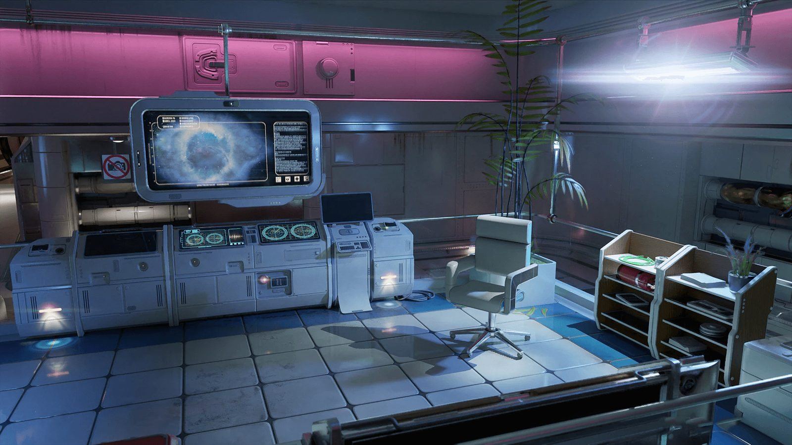 Futuristic Living Quarters virtual production standing set — angle 9 on the L.A. & ABQ Castle Studios stage