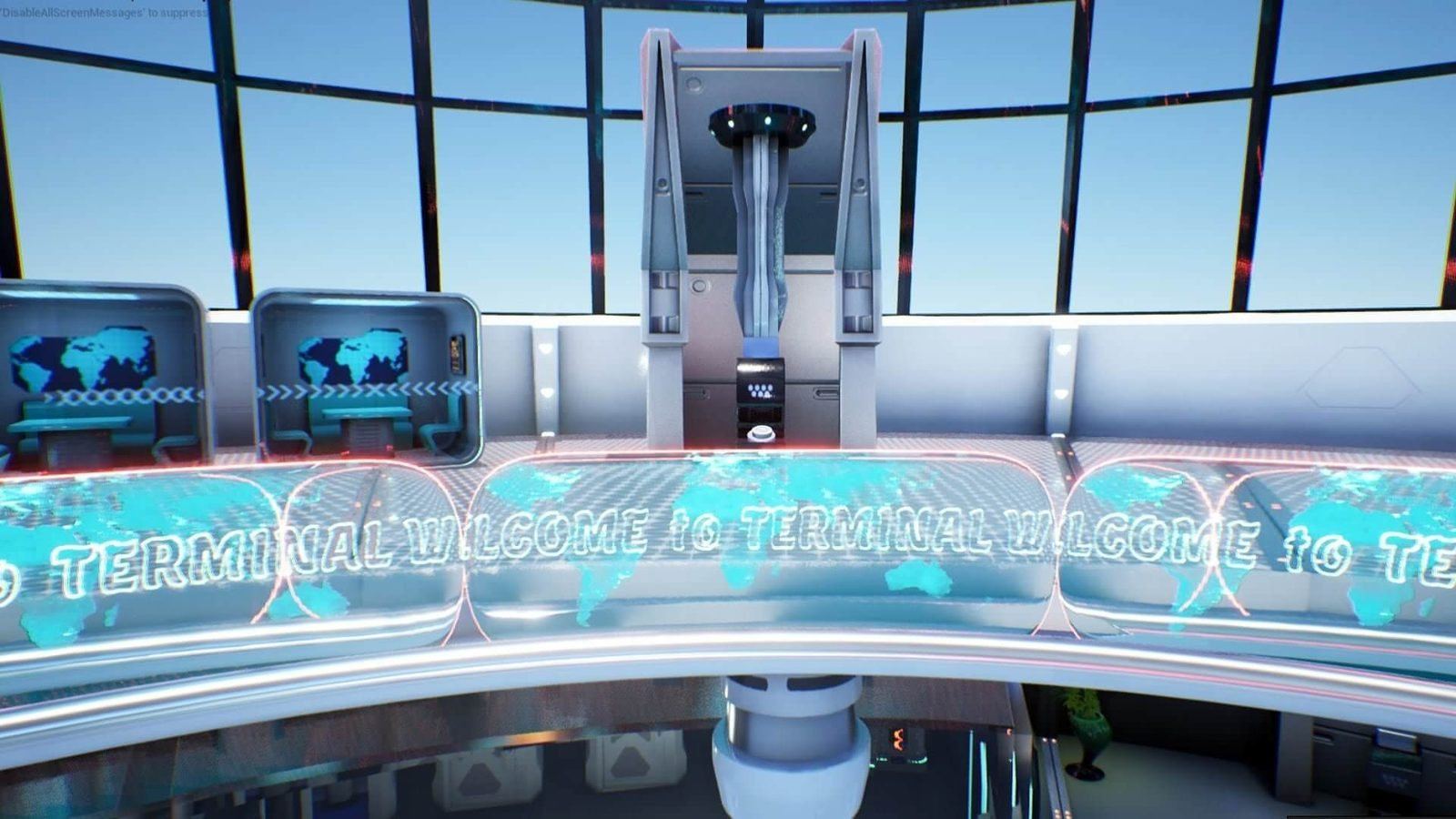 Futuristic Spaceport virtual production standing set — angle 17 on the L.A. & ABQ Castle Studios stage
