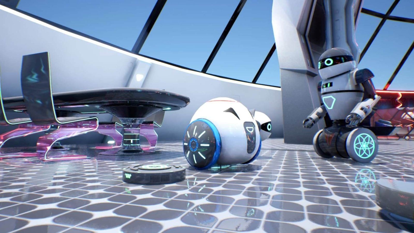 Futuristic Spaceport virtual production standing set — angle 7 on the L.A. & ABQ Castle Studios stage