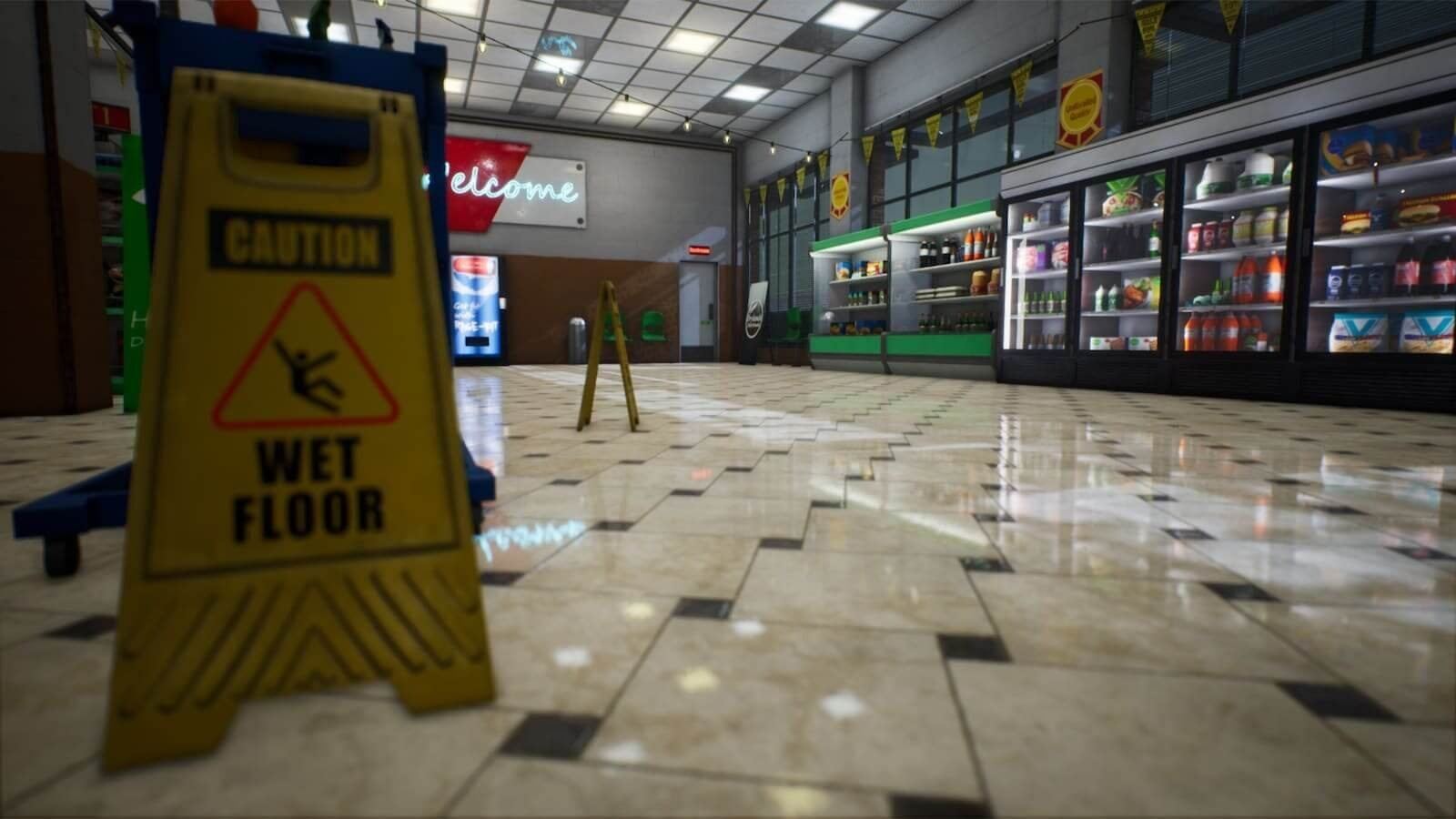 Grocery Store virtual production standing set — angle 12 on the L.A. & ABQ Castle Studios stage