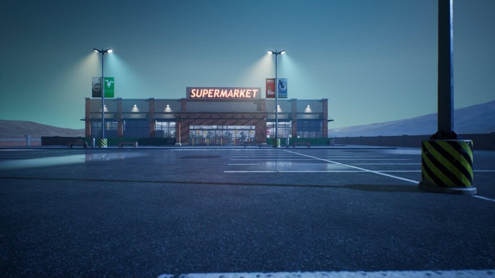Grocery Store virtual production standing set — angle 21 on the L.A. & ABQ Castle Studios stage