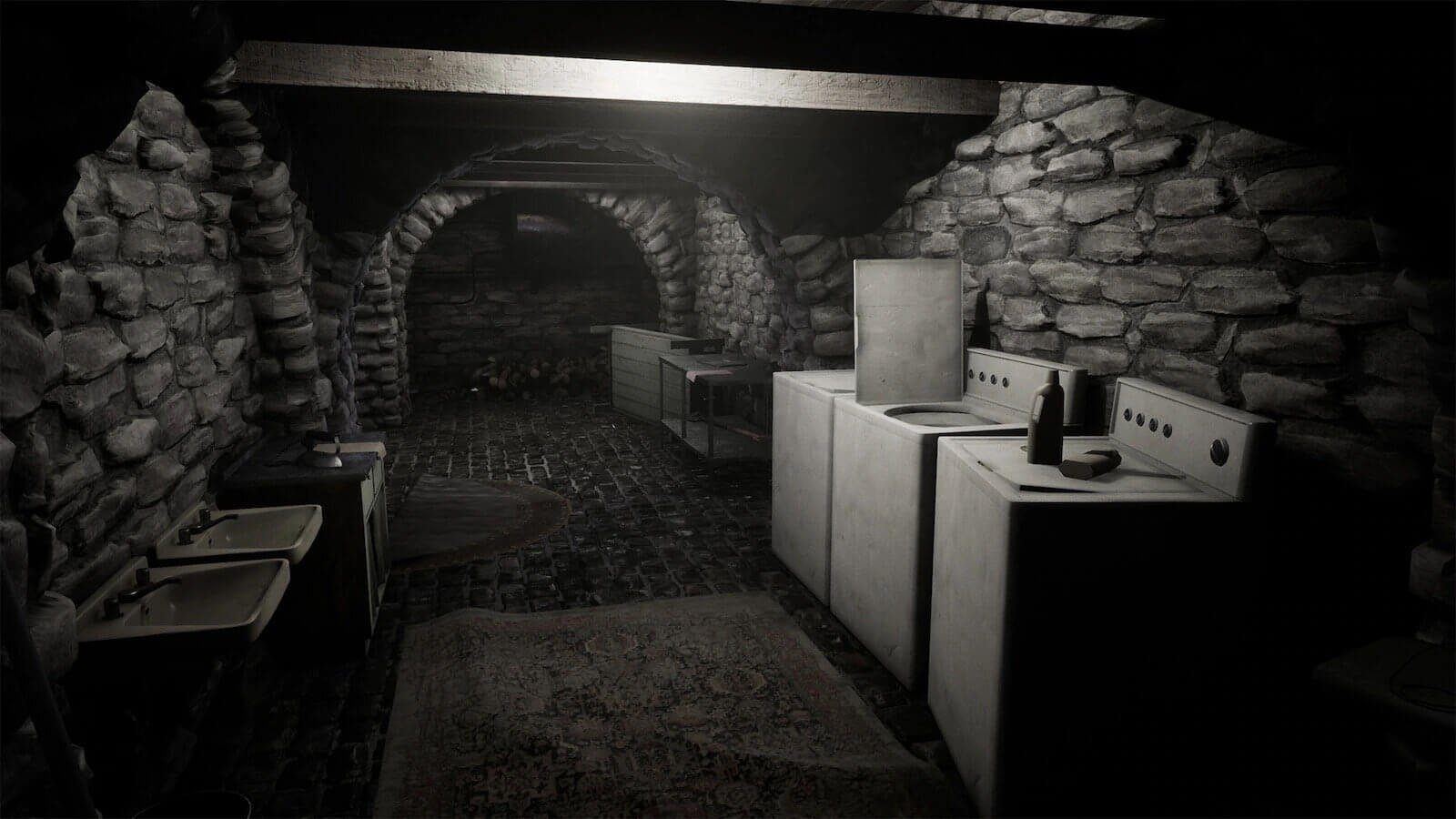 Haunted Mansion virtual production standing set — angle 2 on the L.A. & ABQ Castle Studios stage