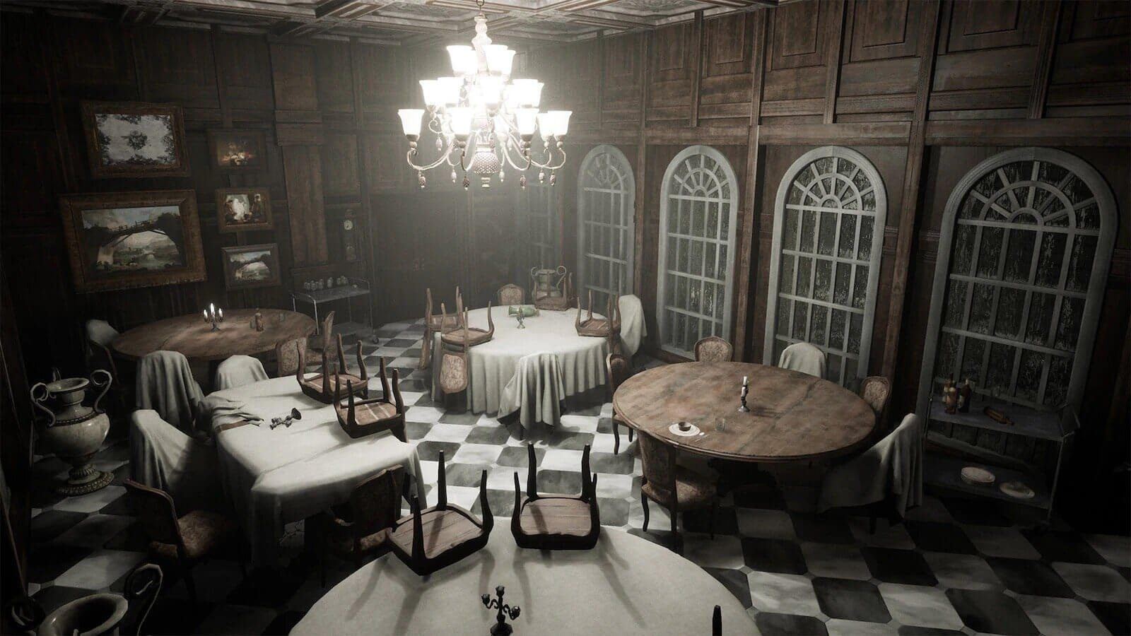 Haunted Mansion virtual production standing set — angle 21 on the L.A. & ABQ Castle Studios stage