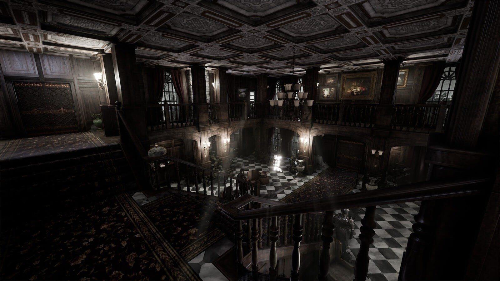 Haunted Mansion virtual production standing set — angle 22 on the L.A. & ABQ Castle Studios stage