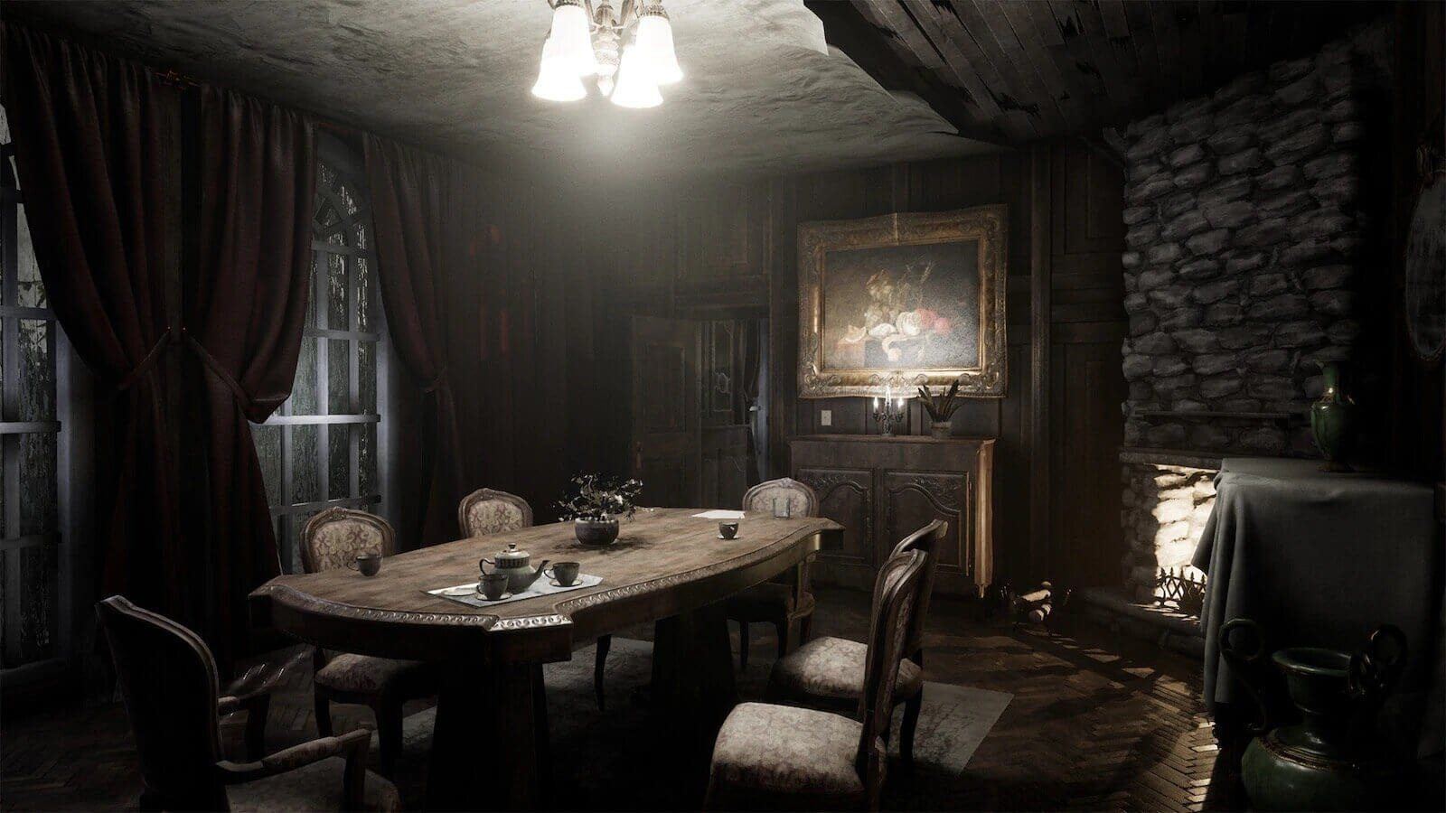 Haunted Mansion virtual production standing set — angle 24 on the L.A. & ABQ Castle Studios stage
