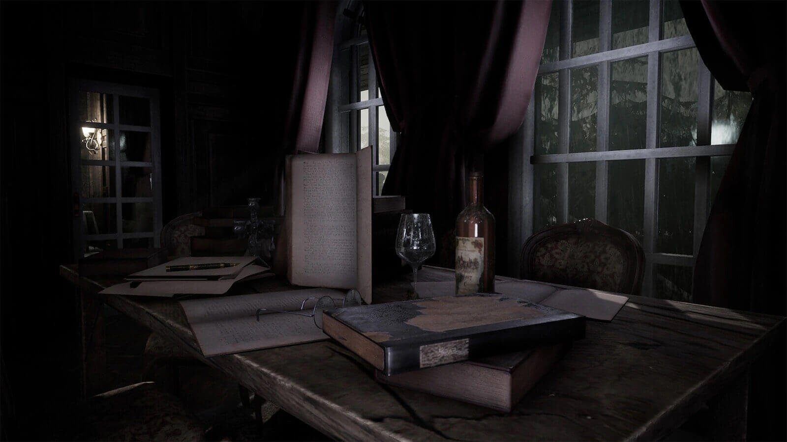 Haunted Mansion virtual production standing set — angle 4 on the L.A. & ABQ Castle Studios stage