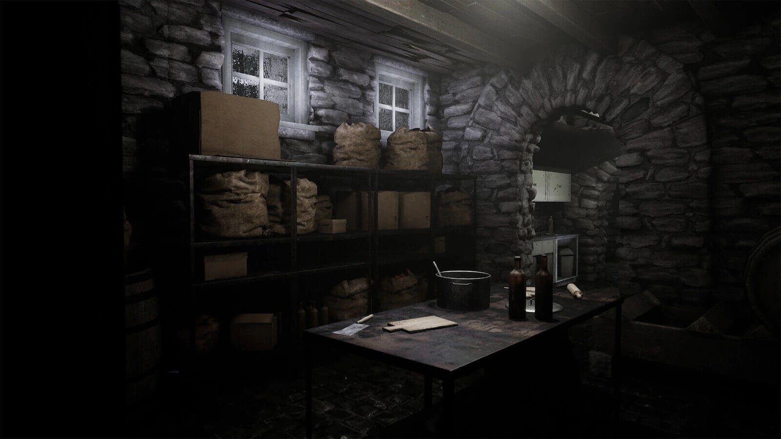 Haunted Mansion virtual production standing set — angle 6 on the L.A. & ABQ Castle Studios stage