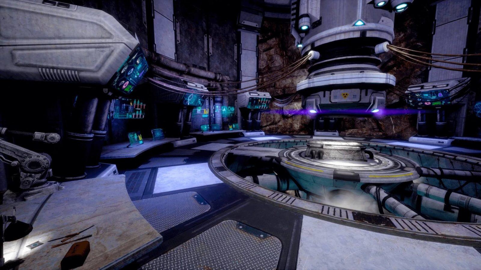 Hideout virtual production standing set — angle 3 on the L.A. & ABQ Castle Studios stage