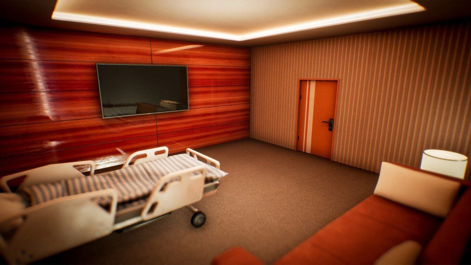 Hospital virtual production standing set — angle 3 on the L.A. & ABQ Castle Studios stage