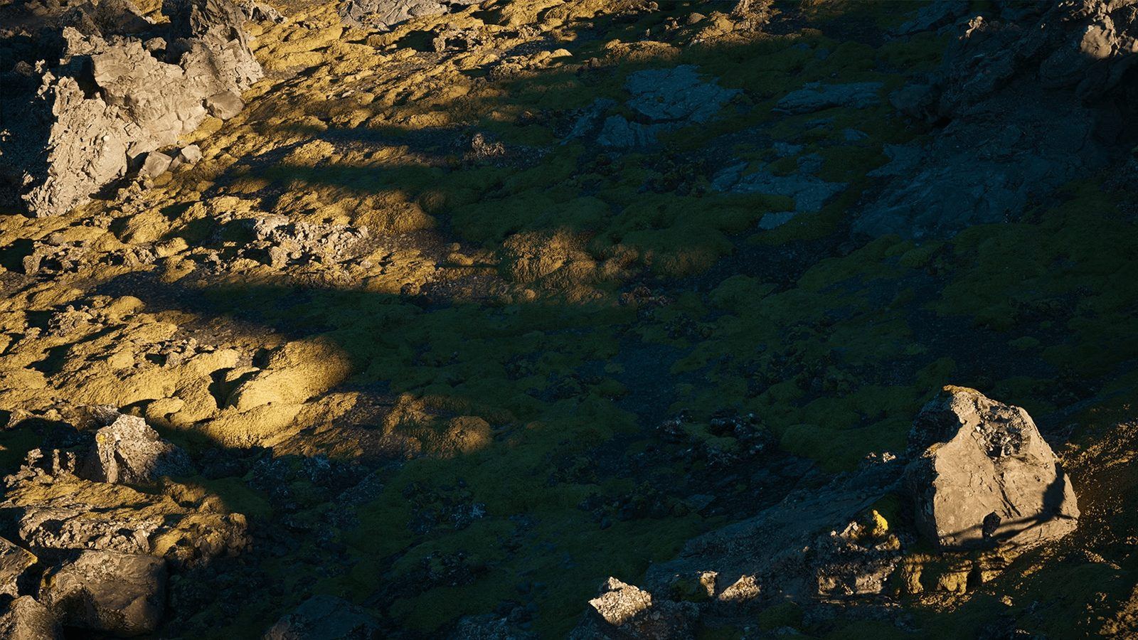 Icelandic Landscape virtual production standing set — angle 4 on the L.A. & ABQ Castle Studios stage