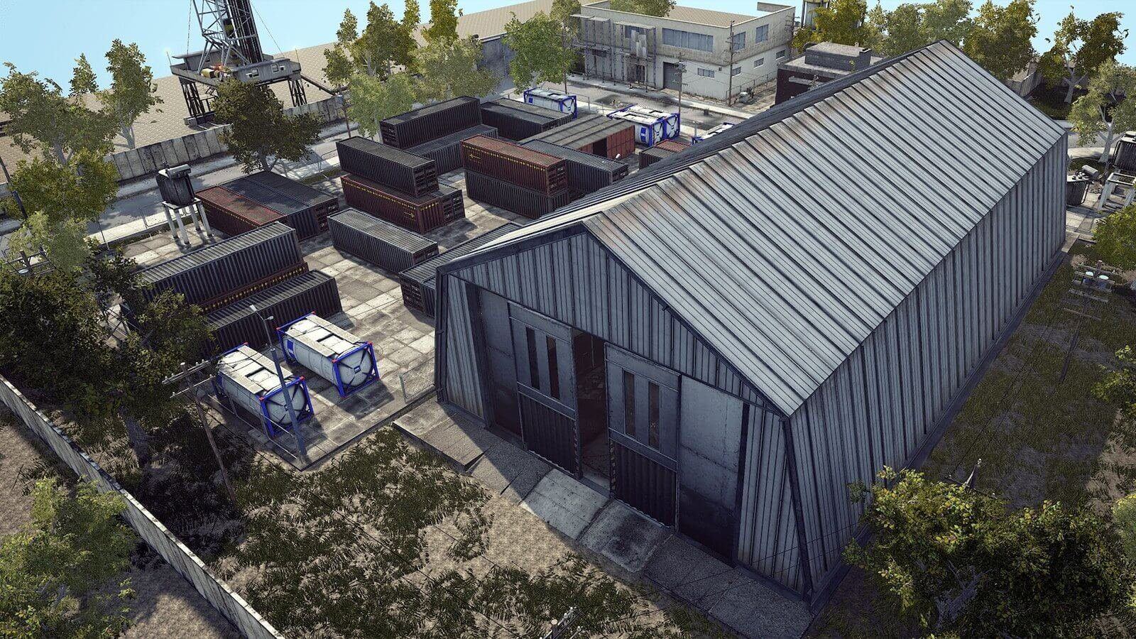 Industrial Area virtual production standing set — angle 4 on the L.A. & ABQ Castle Studios stage