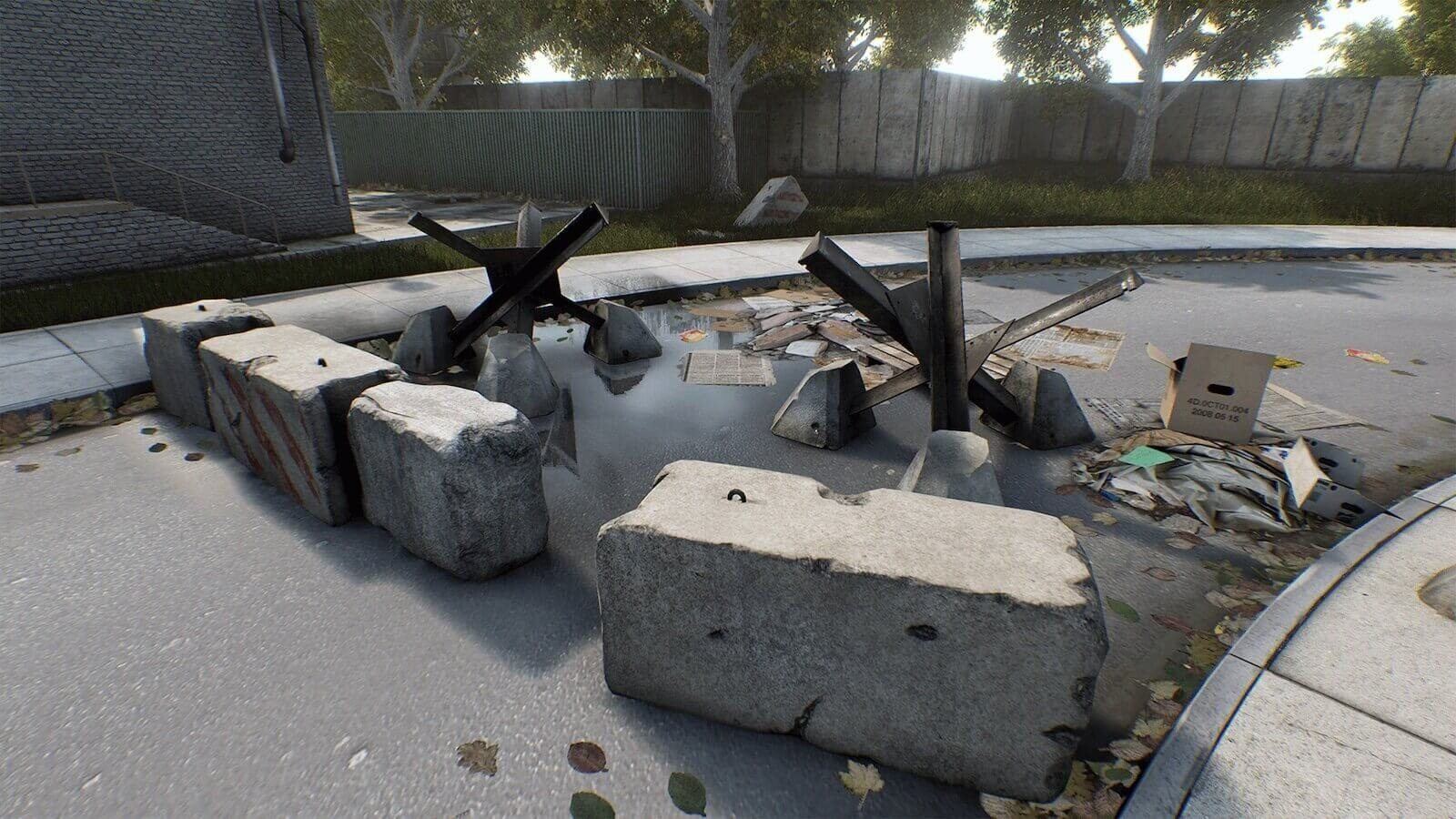 Industrial Area virtual production standing set — angle 9 on the L.A. & ABQ Castle Studios stage