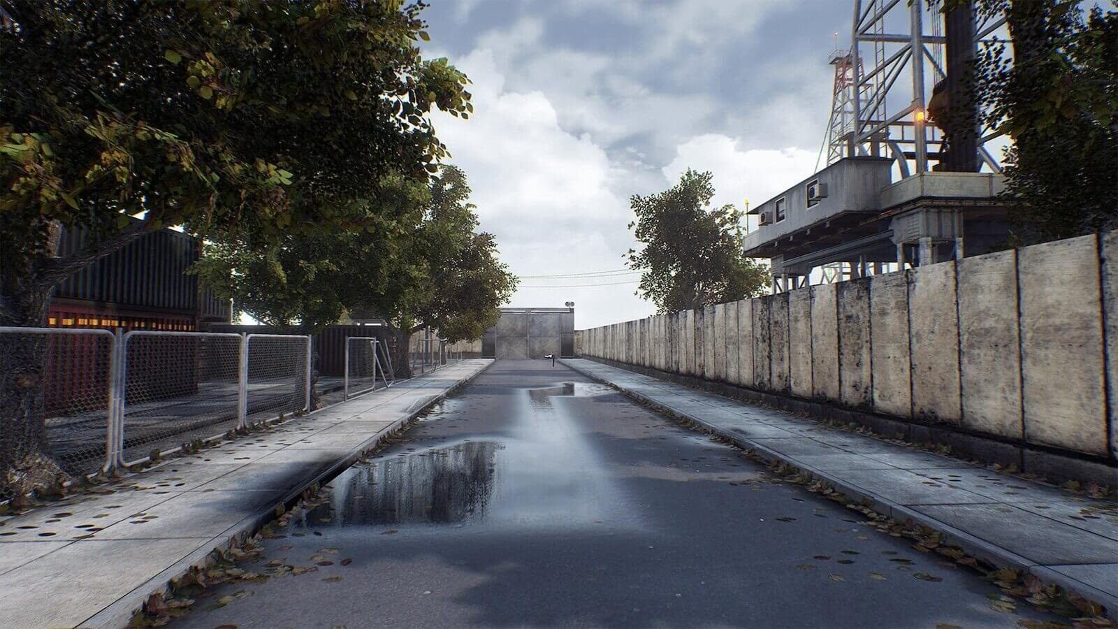 Industrial Area virtual production standing set — angle 10 on the L.A. & ABQ Castle Studios stage