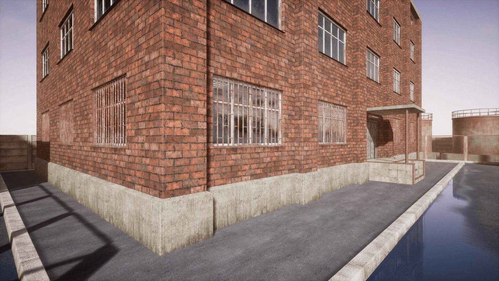 Industrial Zone virtual production standing set — angle 12 on the L.A. & ABQ Castle Studios stage