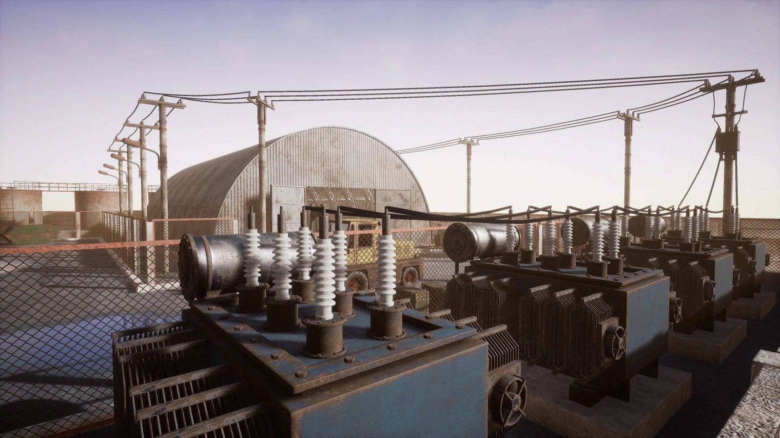 Industrial Zone virtual production standing set — angle 14 on the L.A. & ABQ Castle Studios stage