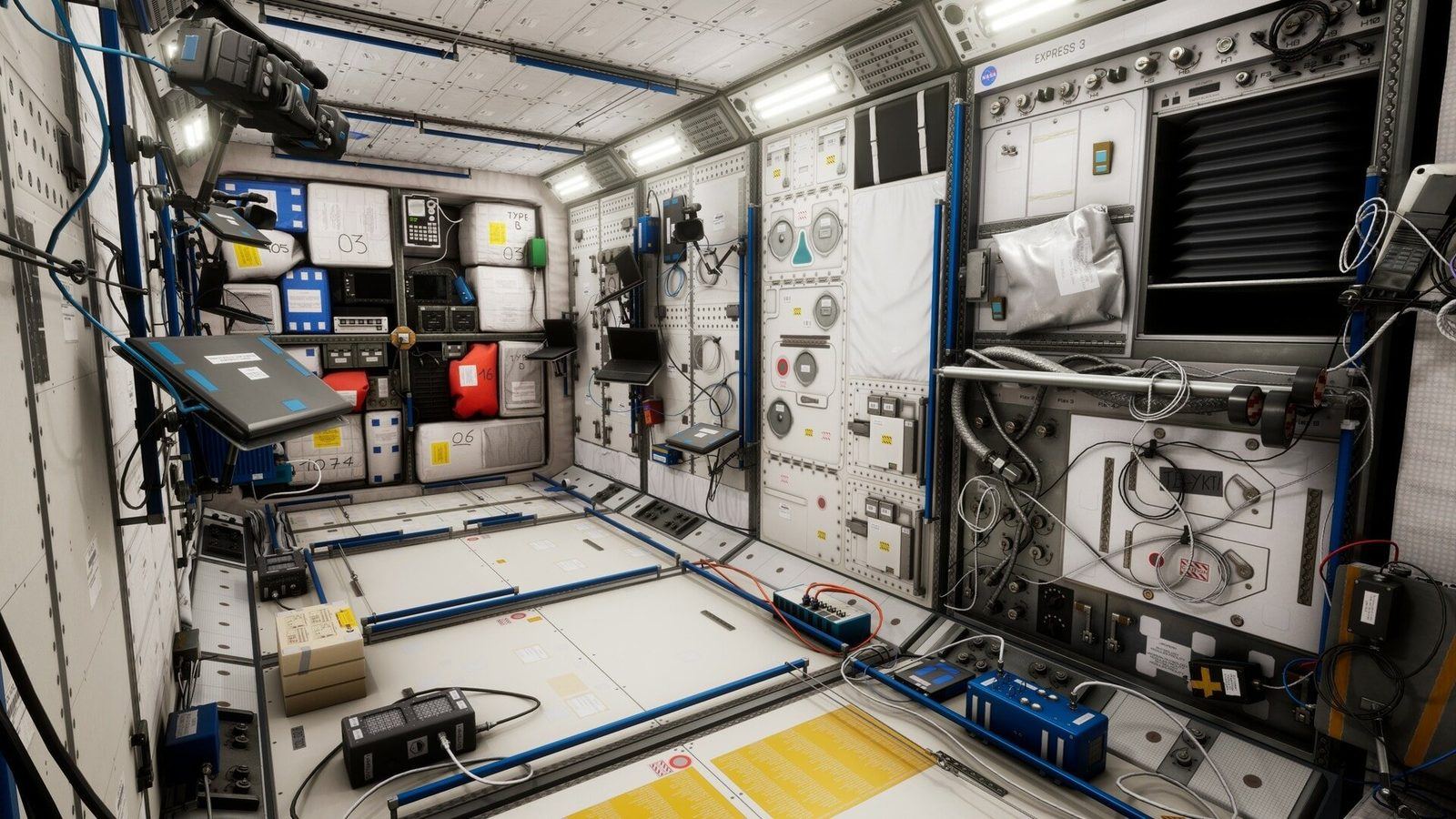 International Space Station virtual production standing set — angle 3 on the L.A. & ABQ Castle Studios stage