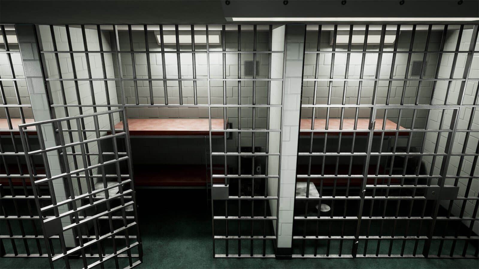 Jail virtual production standing set — angle 11 on the L.A. & ABQ Castle Studios stage