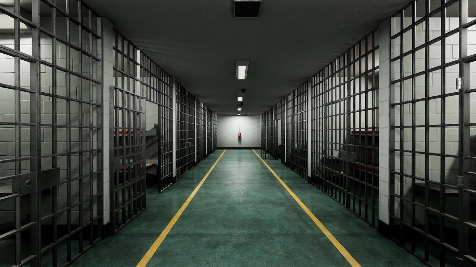 Jail virtual production standing set — angle 12 on the L.A. & ABQ Castle Studios stage